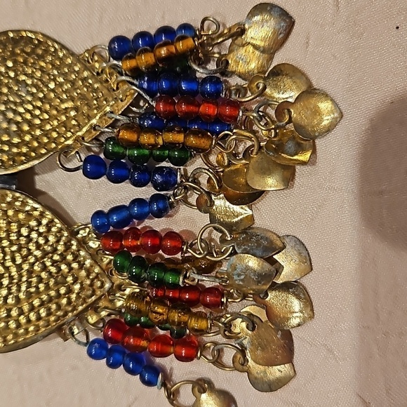 3 PAIRS of Vintage BOHOMINIAN BRASS Earrings - Picture 7 of 12